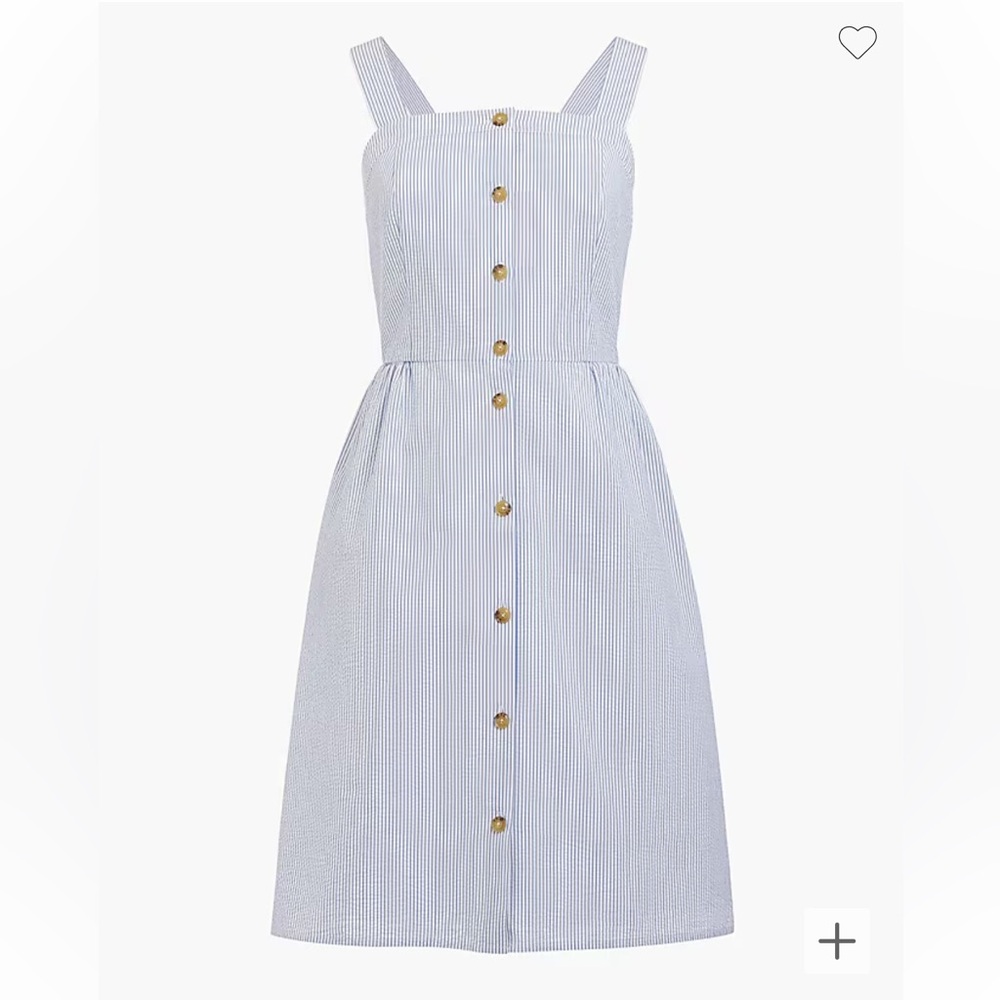 J.Crew Factory Seersucker Button Front Dress